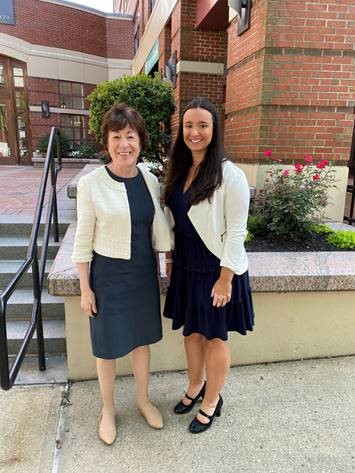Senator Collins and Anastasia Kapothanasis